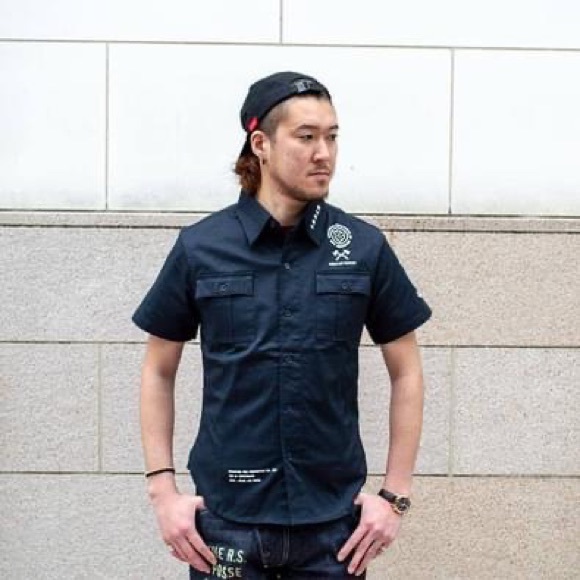 Japanese Brand Rescue Squad Short Sleeve Shirt Firefighting Men White Size M - Picture 4 of 5